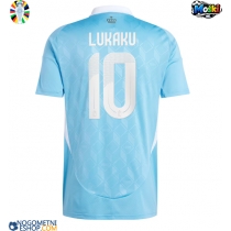 Moški Nogometni dresi Belgija Romelu Lukaku #10 Gostujoči EP 2024 Kratek Rokav